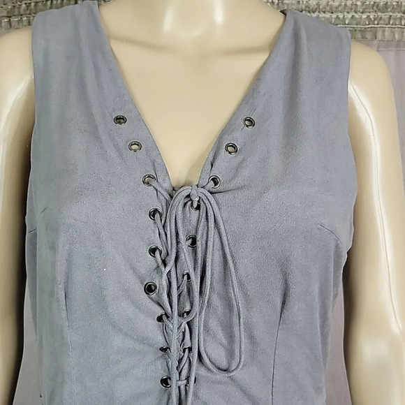 PANTS STORE Laced Up Romper Large - Picture 2 of 8